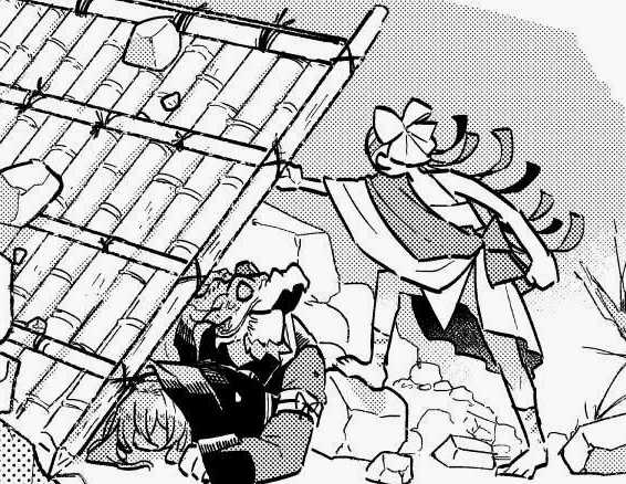 瓦礫の中で井正を庇うドラ蔵